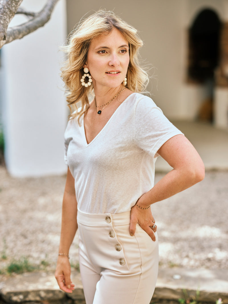 Pantalon OPALINE ivoire